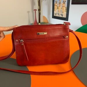 Roots Vibrant Red Crossbody Bag